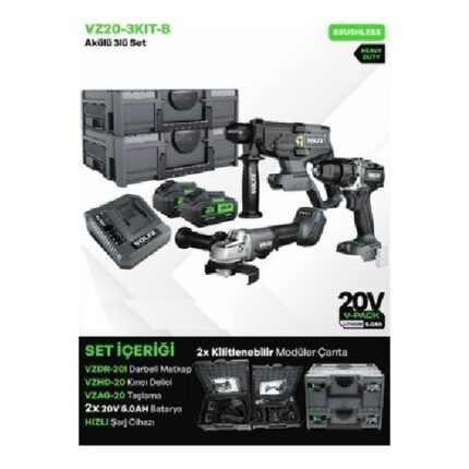 VOLTZ VZ20-3KIT-A AKÜLÜ 3'LÜ SET