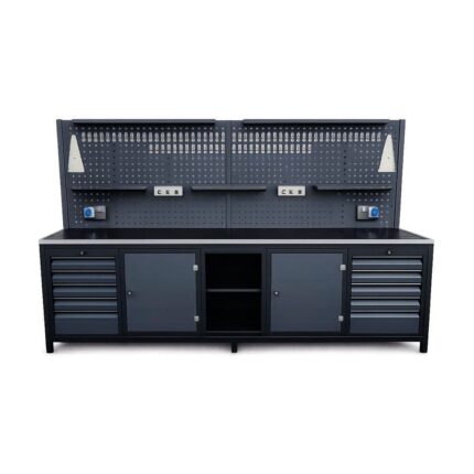 CKM TTR4430 Çalışma Masası 3 Mt 10 Çekmeceli 2 Dolaplı Ara Bölmeli