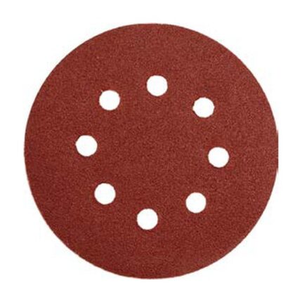 GFB 125mm Cırtlı Disk Zımpara 8 Delikli NK Aluminyum Oksit