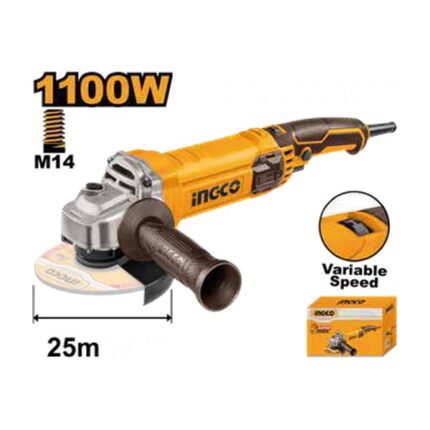 INGCO AG1100385E Devir Ayarlı Avuç Taşlama 125mm 1100 Watt