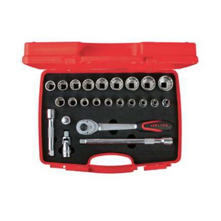İzeltaş 1/2” Oniki Köşe Lokma Anahtar Takımı (24 parça, SAE)