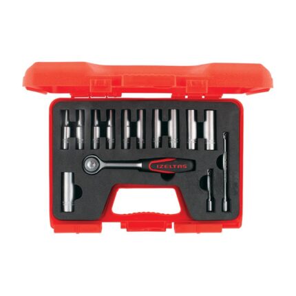 İzeltaş 1/4” Altı Köşe Derin Lokma Anahtar Set (14 parça, mm)