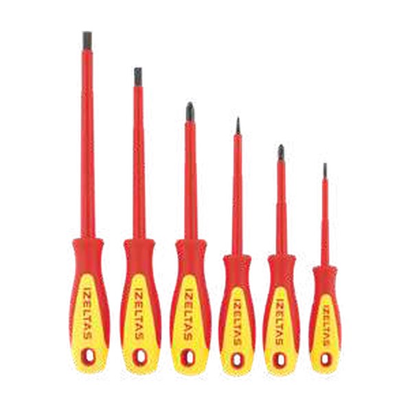 İzeltaş 1000V İzoleli Elektrikçi Tornavida Seti (6 Parça) İzeltaş 1000V İzoleli Elektrikçi Tornavida Seti (6 Parça)