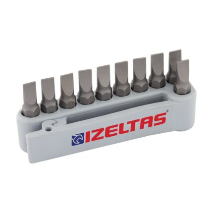 İzeltaş Düz Bits Uç Takımı (10 Parça, 25 mm)