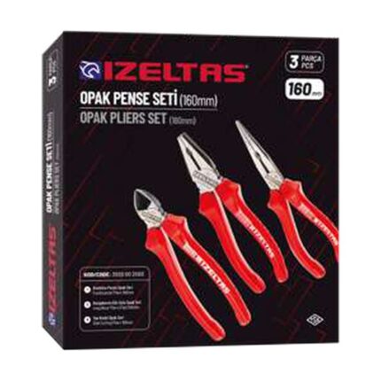 İzeltaş Opak Pense Seti 160mm (3 Parça)