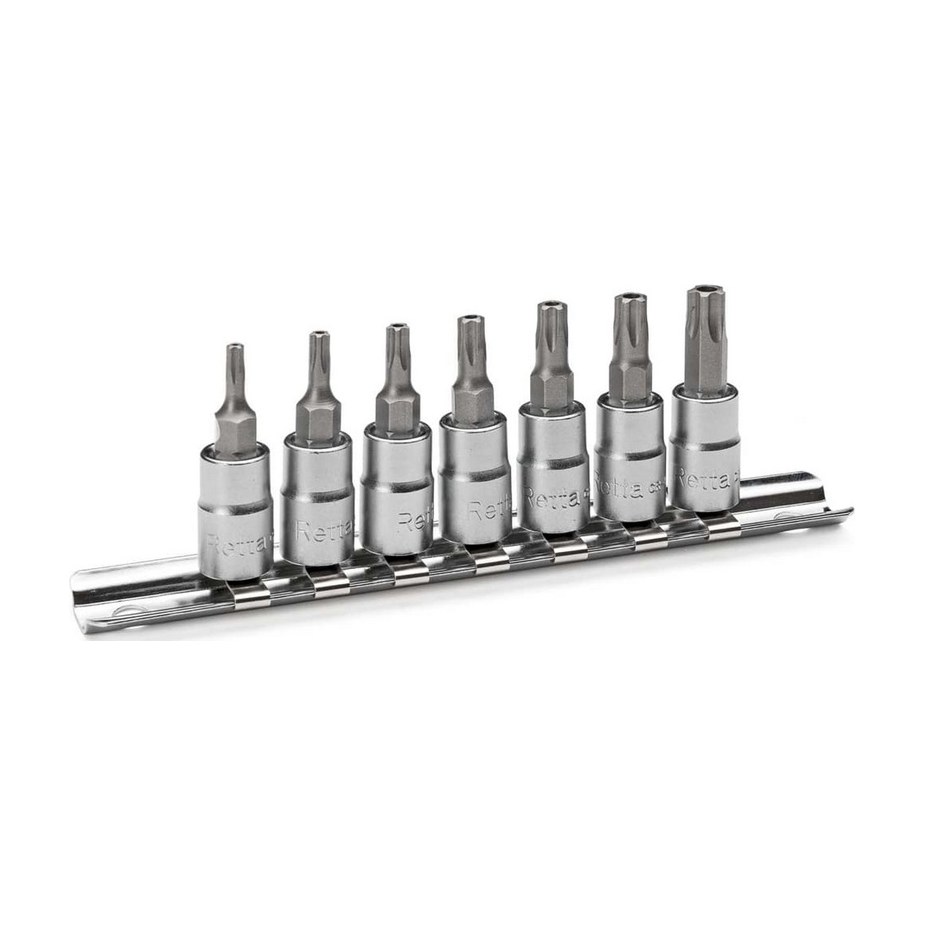 Retta 1/4” 5 Köşe Delikli Torx Uçlu Lokma Seti Retta 1/4” 5 Köşe Delikli Torx Uçlu Lokma Seti