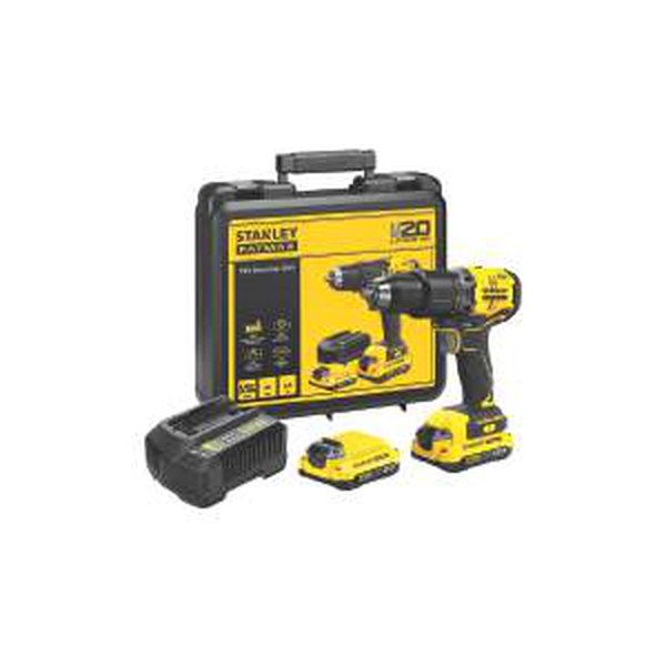 Stanley SBD715D2K 18V Li-Ion FatMax Kömürsüz Çift Akülü Darbeli Matkap Stanley SBD715D2K 18V Li-Ion FatMax Kömürsüz Çift Akülü Darbeli Matkap