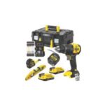 Stanley SFMCK100D2T-QW 18V FatMax Pro-Stack Kömürsüz Darbeli Matkap (El Aletleri Seti İle)